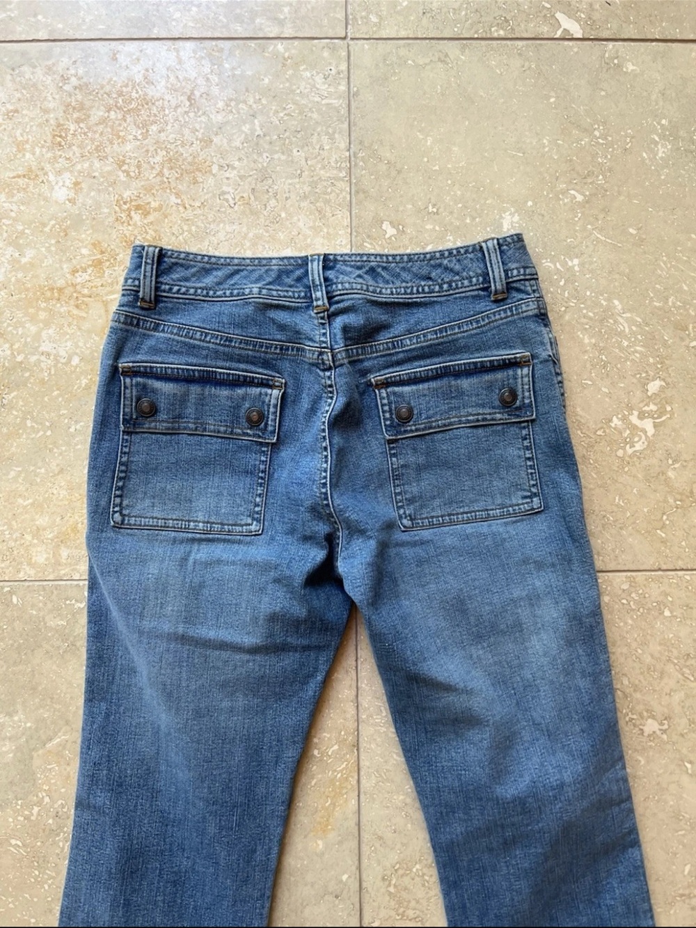 VTG GAP Jeans Stretch Flared Denim Cargo Jeans Size 0 Reg Y2K - Picture 4 of 5